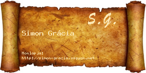 Simon Grácia névjegykártya