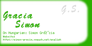 gracia simon business card